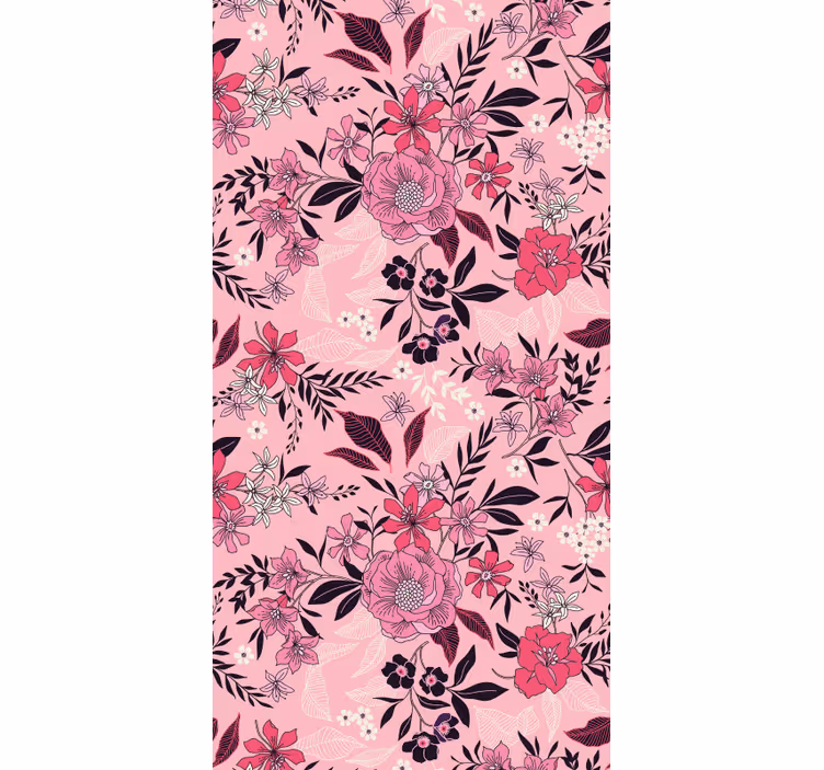 Papier peint floral motif fleurs en pleine floraison - TenStickers