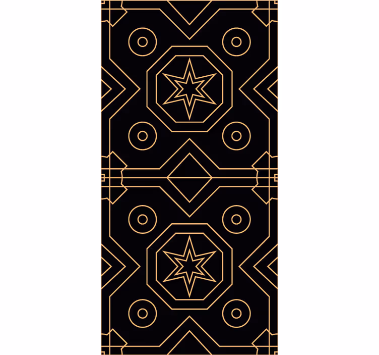 Papier peint géometrique symétrie géométrique des étoiles - TenStickers