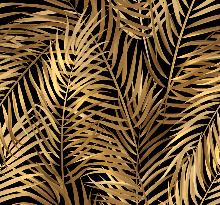 Papier peint feuilles motif de palmiers tropicaux - TenStickers