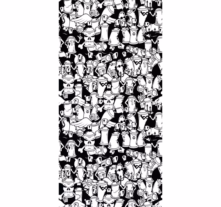 Papier peint nature plantes monochromes - TenStickers