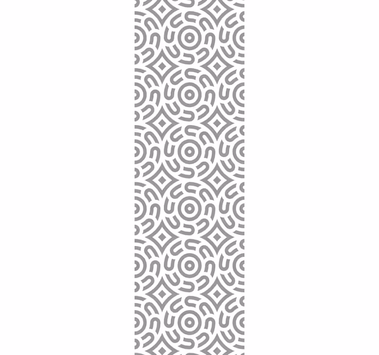 Papier peint géométrique  géométrique blanc avec cercles - TenStickers
