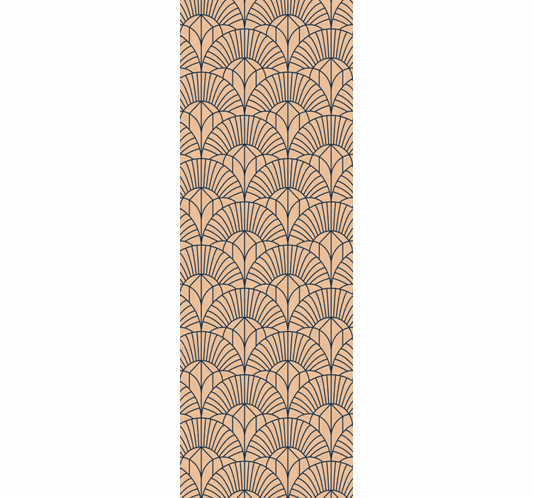 Papier peint géometrique motif d'éventail géométrique - TenStickers