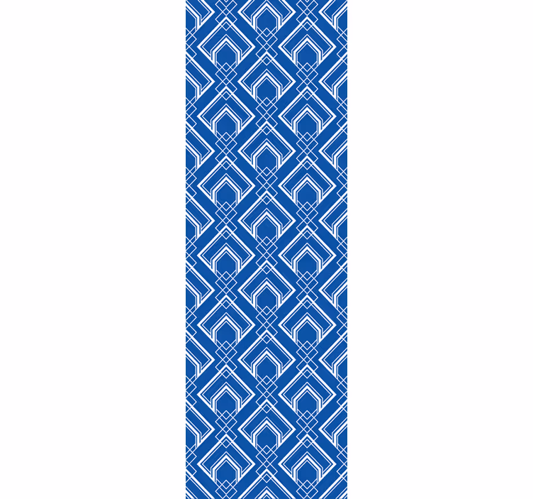 Papier peint géometrique motif géométrique bleu - TenStickers