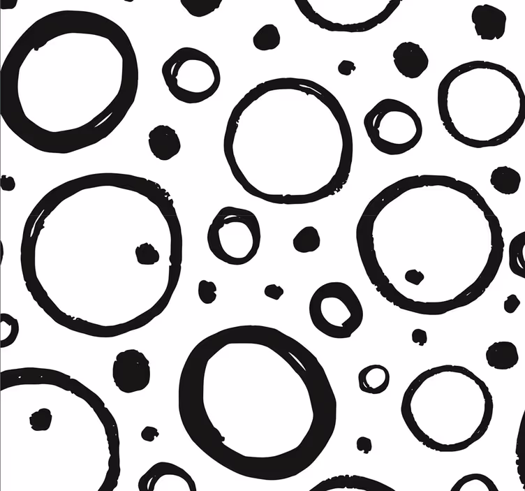 Papier peint géometrique cercles abstraits - TenStickers