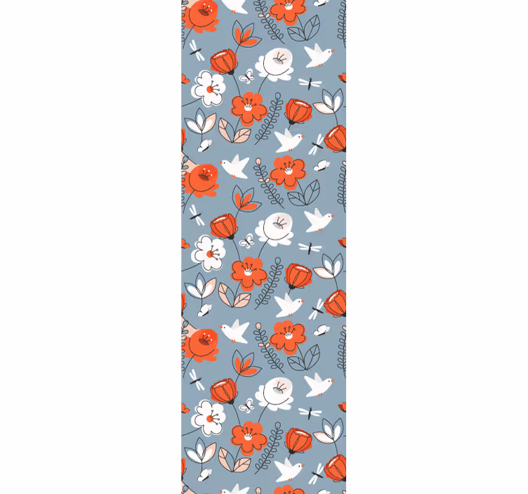 Papier peint floral détail du motif floral - TenStickers