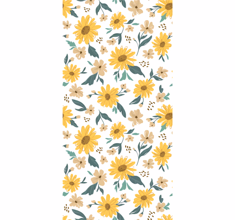 Papier peint floral tableau floral - TenStickers