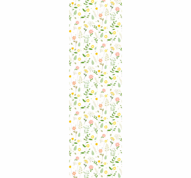 Papier peint salon Conception de fleurs multicolores - TenStickers
