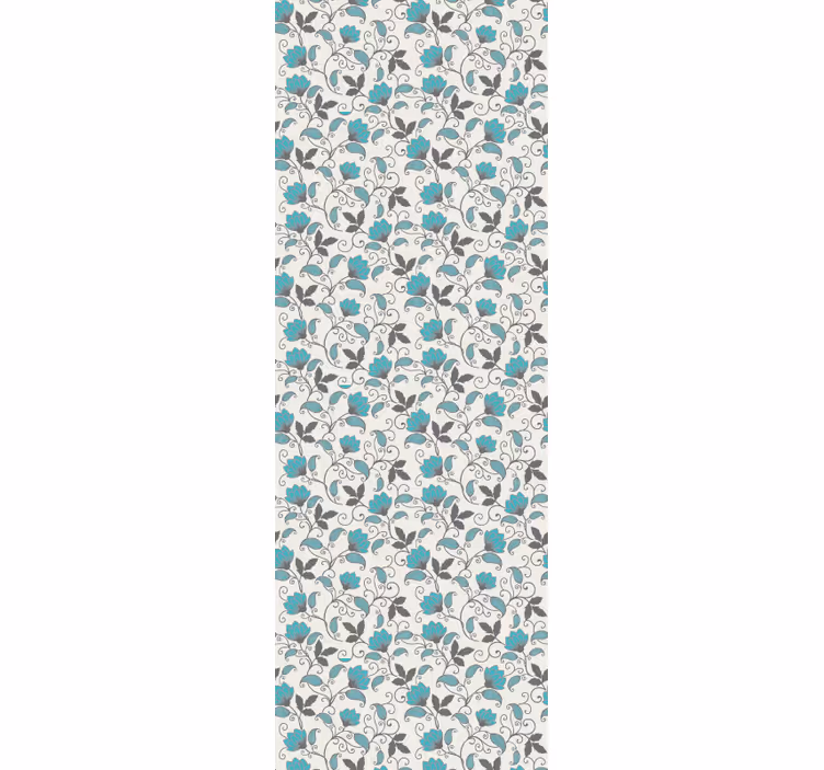 Papier peint fleurs inspiration de carreaux floraux - TenStickers