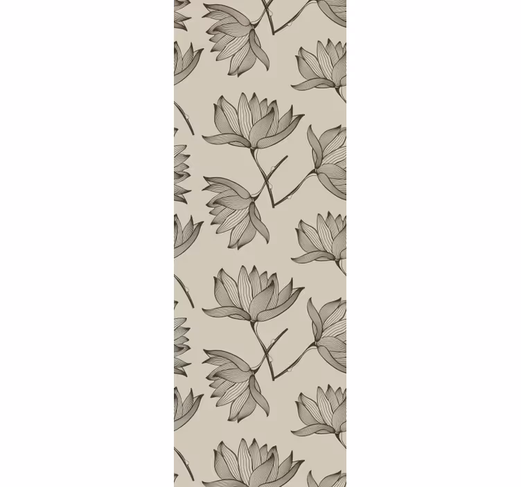 Papier peint floral floral décrit - TenStickers