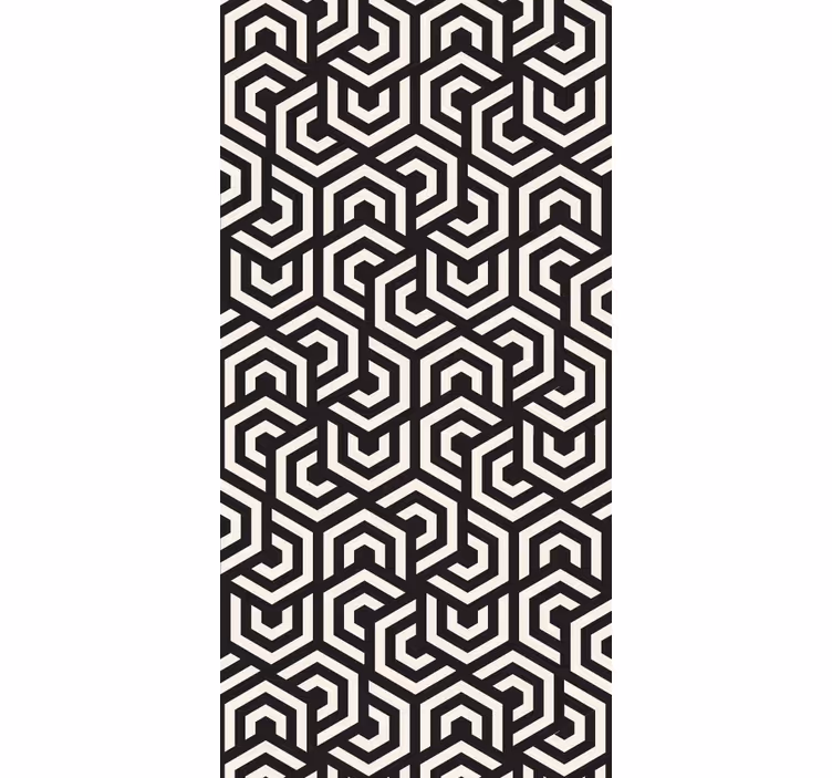 Papier peint géometrique conception labyrinthique - TenStickers