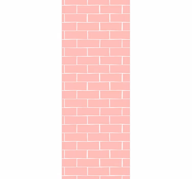 Papier peint brique motif de brique rose - TenStickers