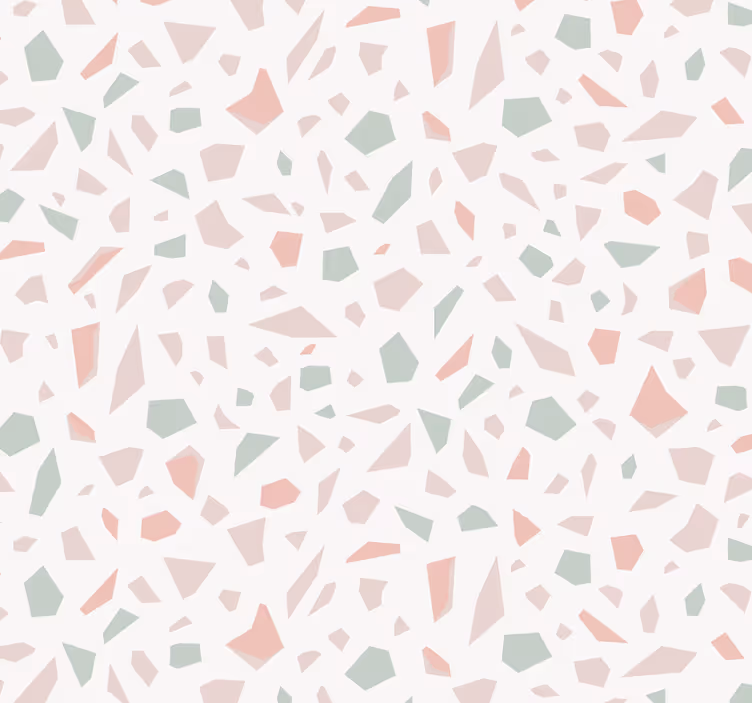 Papier peint géometrique inspiration terrazzo - TenStickers