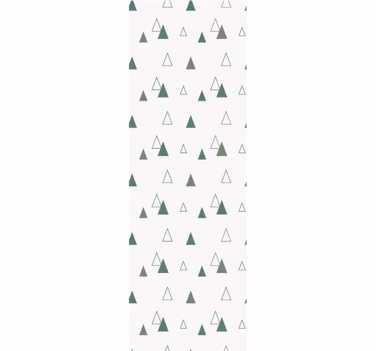 Papier peint triangles motif de forêt - TenStickers