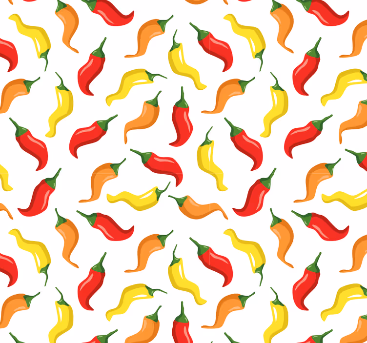 Papier peint nature motif de piment - TenStickers