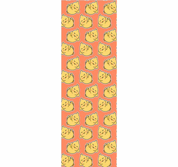 Papier peint chat modèle de chat de dessin animé - TenStickers