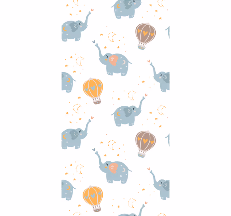 Papier peint chambre bébé danse de l'éléphant ballon - TenStickers