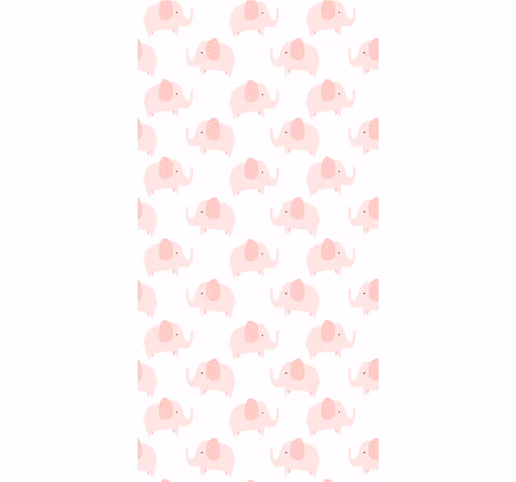 Papier peint enfant éléphants roses - TenStickers