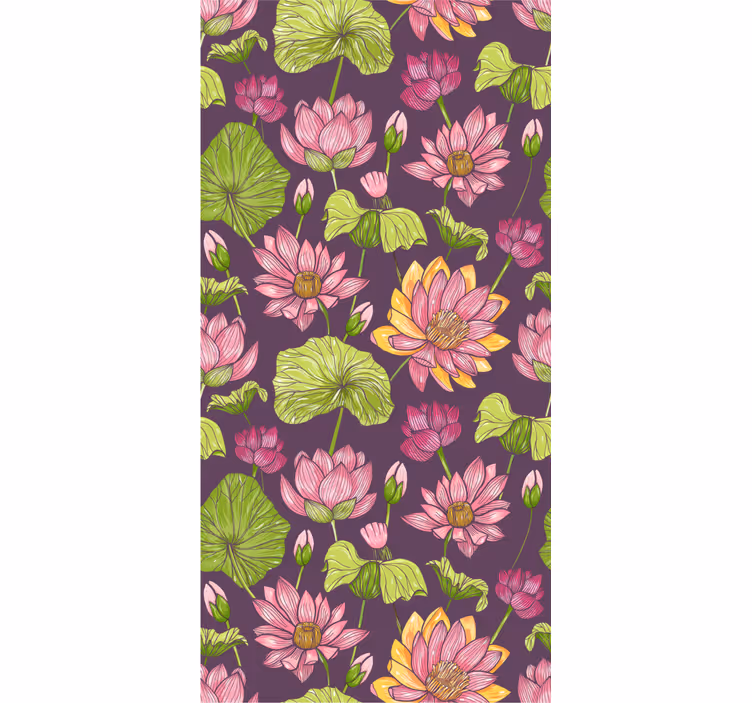 Papier peint floral motif de floraison botanique - TenStickers