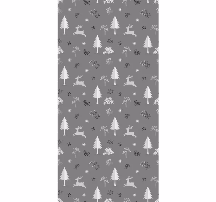 Papier peint noel motif de paysage d'hiver - TenStickers