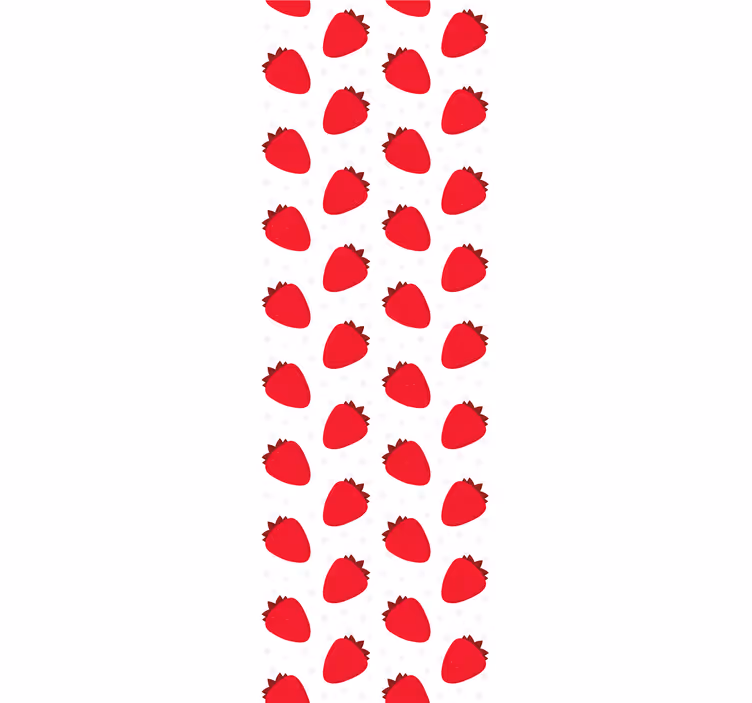 Papier peint cuisine motif de baies rouges - TenStickers