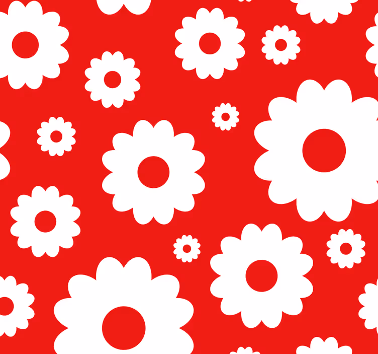 Papier peint fleur Marguerites blanches - TenStickers