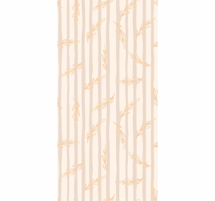 Papier peint feuilles silhouettes de bambou - TenStickers