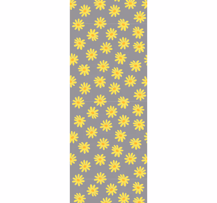 Papier peint floral motif fleuri de soleil - TenStickers