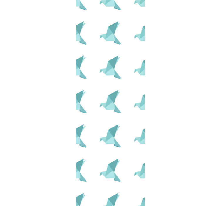 Papier peint chambre enfant motif oiseau origami - TenStickers
