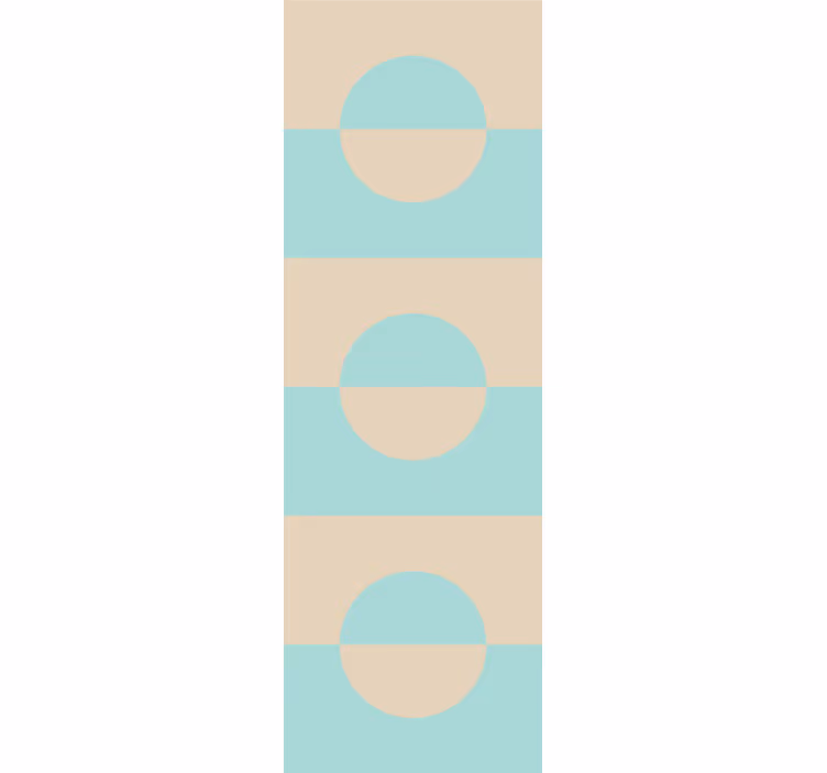 Papier peint géometrique motif de cercle rayé - TenStickers