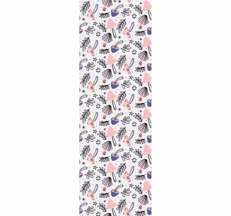 Papier peint feuilles motifs botaniques fantaisistes - TenStickers