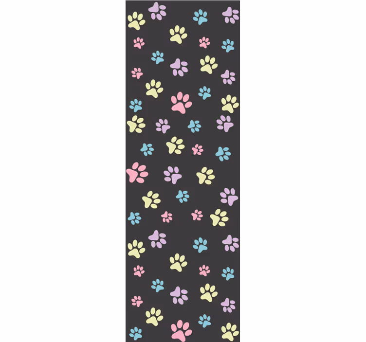 Papier peint chiens motif empreintes de pattes - TenStickers