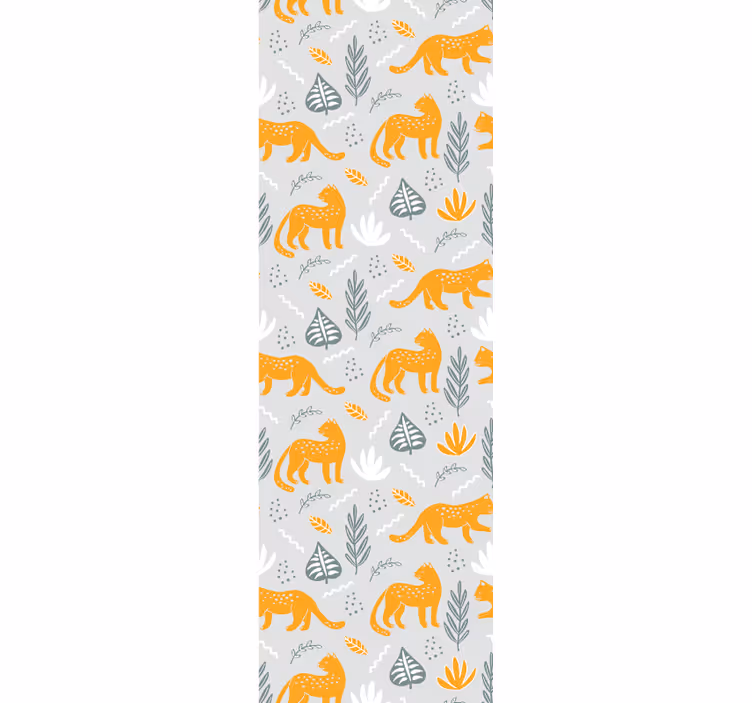 Papier peint chat décor à motifs félins - TenStickers