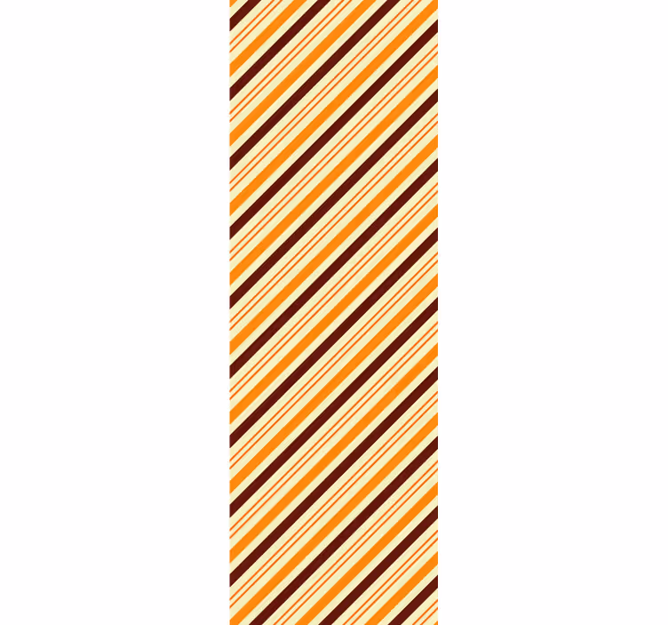 Papier peint rayures  rétro orange et marron - TenStickers