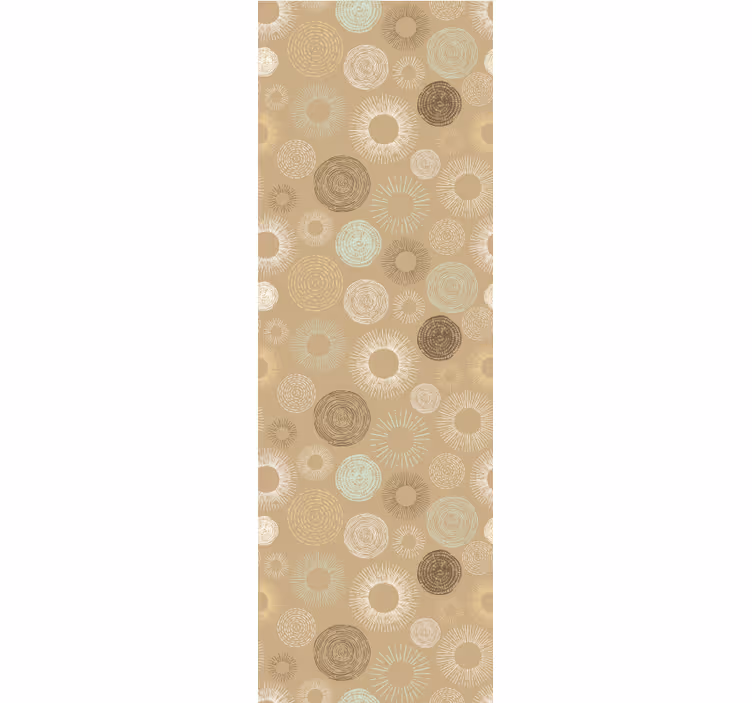 Papier peint géometrique motif à motif circulaire - TenStickers