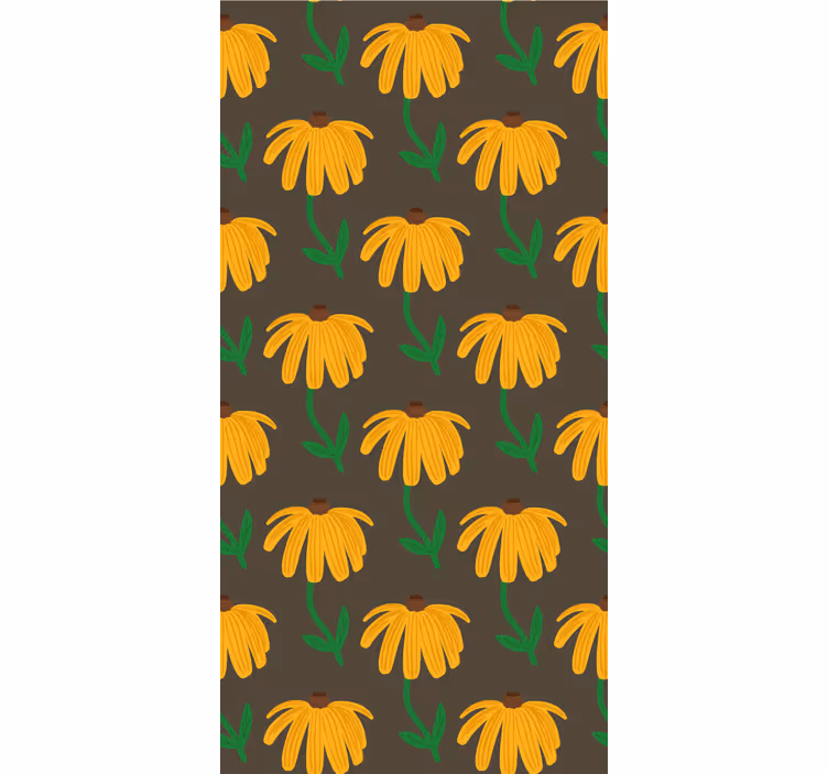 Papier peint floral motif d'emblème floral - TenStickers