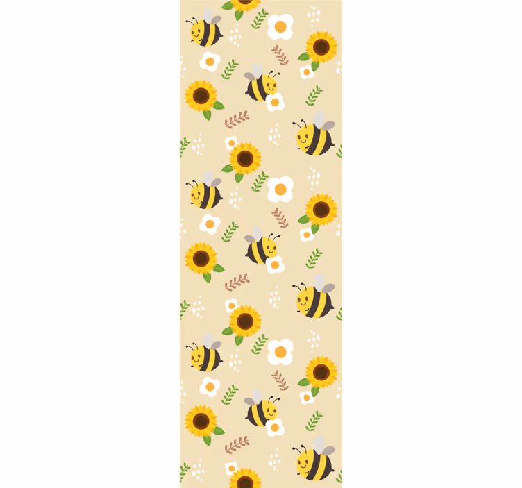 Papier peint animaux tournesols bourdonnants - TenStickers