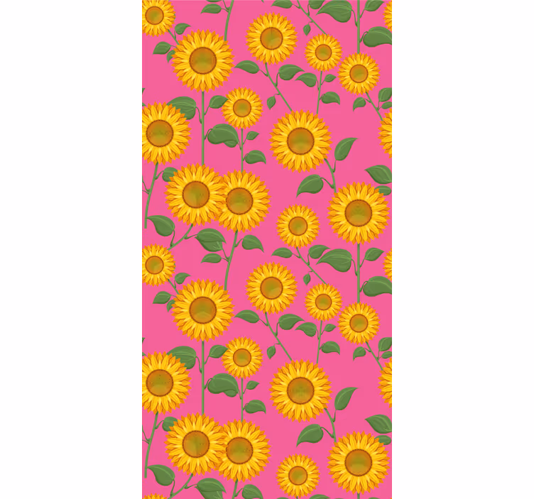Papier peint floral écran de tournesol vibrant - TenStickers