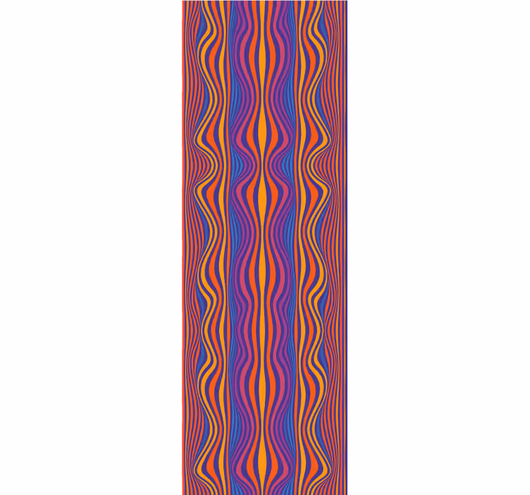 Papier peint abstrait motif de lignes ondulées - TenStickers