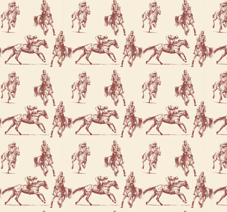 Papier peint animaux illustration équestre - TenStickers