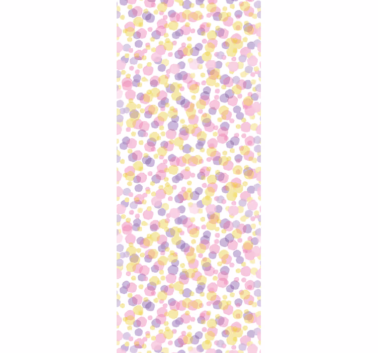Papier peint cercles pois multicolores - TenStickers