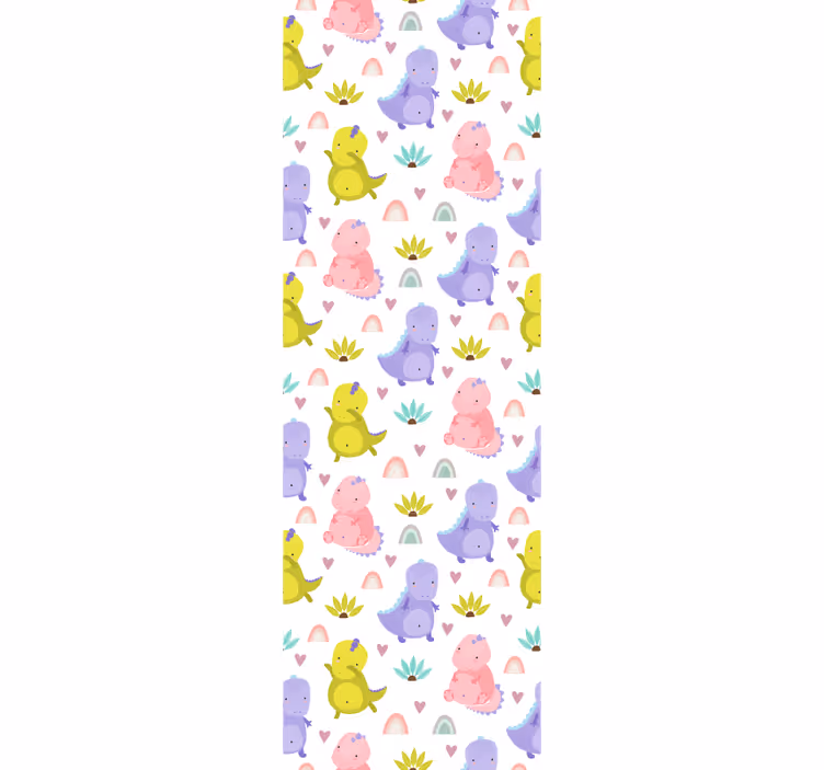 Papier peint chambre bébé motif de délice de dinosaure - TenStickers