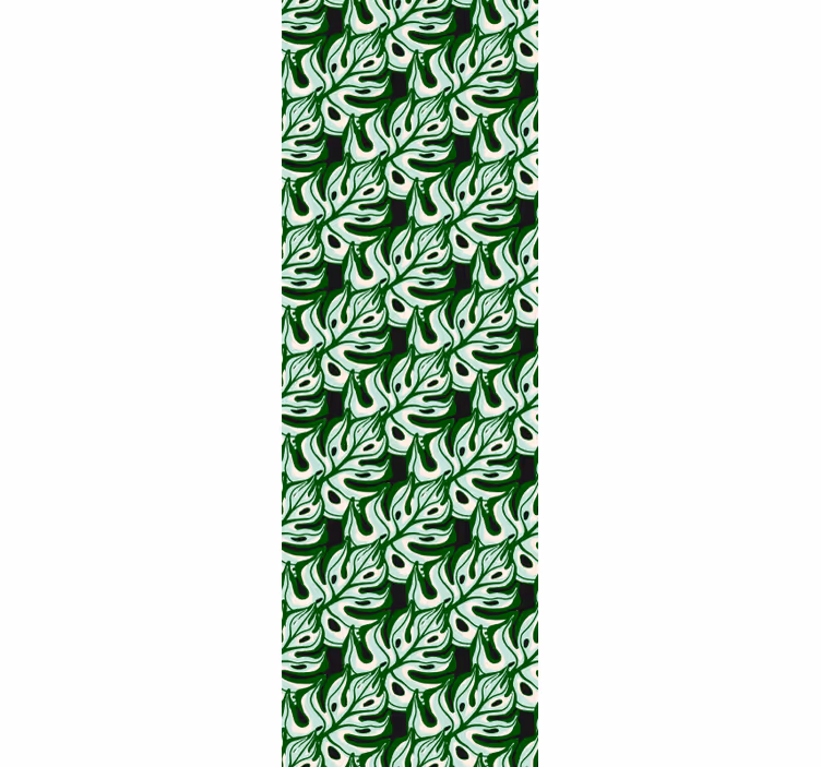 Papier peint feuilles motif vert feuillu - TenStickers