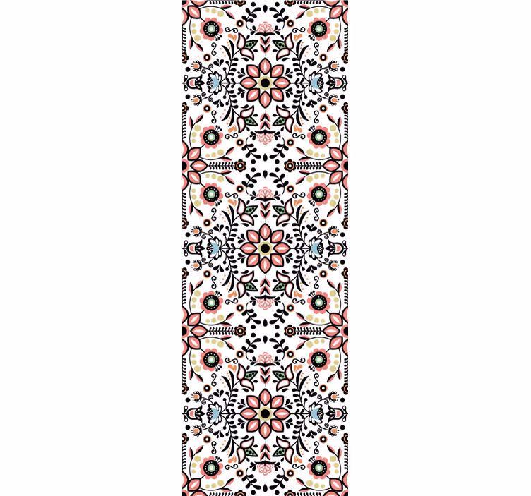 Papier peint fleurs motif ornemental - TenStickers