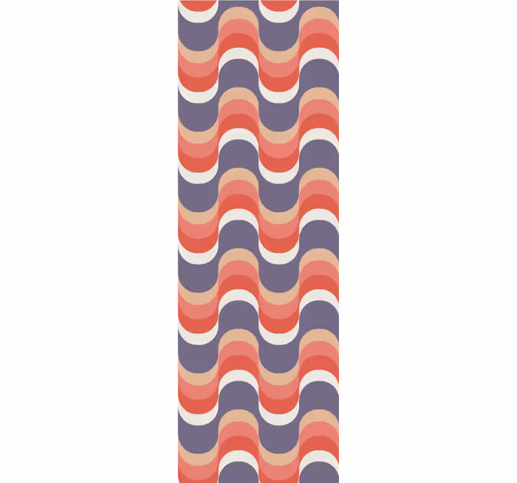 Papier peint cercles motif de vagues rythmées - TenStickers