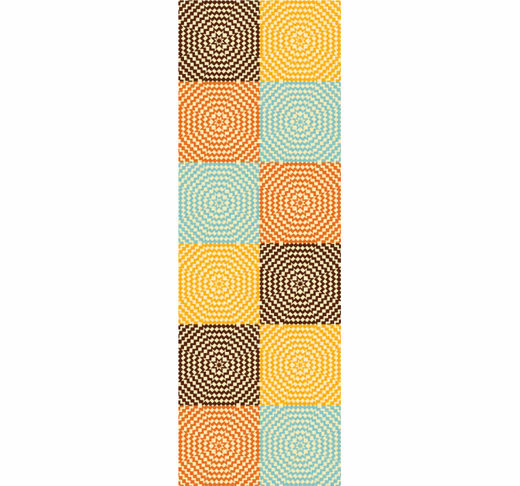 Papier peint géometrique carrés géométriques en spirale - TenStickers