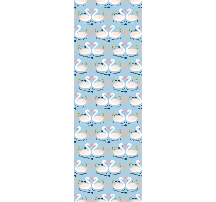 Papier peint animaux motif lac des cygnes - TenStickers