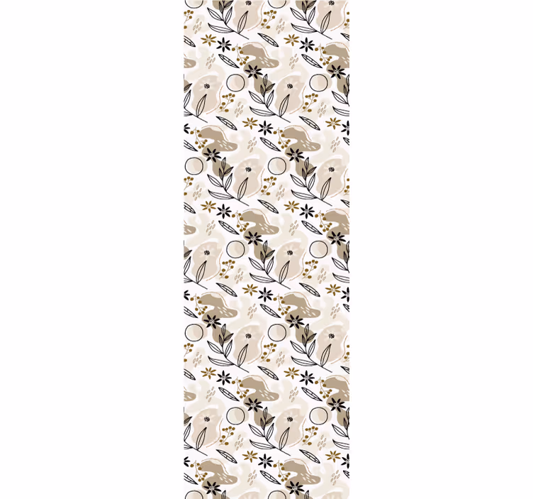 Papier peint feuilles motif faune botanique - TenStickers