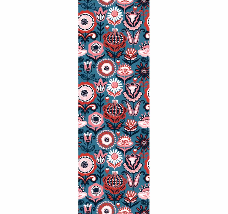 Papier peint fleurs fleurs ornementales - TenStickers
