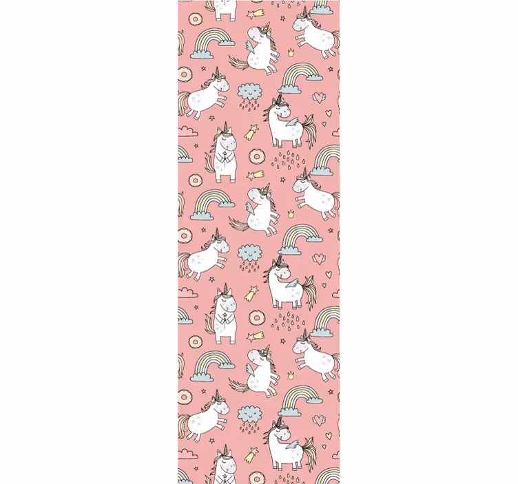 Papier peint animaux arcs-en-ciel de licorne - TenStickers