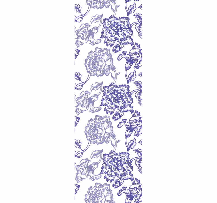 Papier peint fleur  floral violet doux - TenStickers